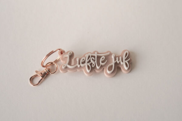 Sleutelhanger liefste juf - Afbeelding 2